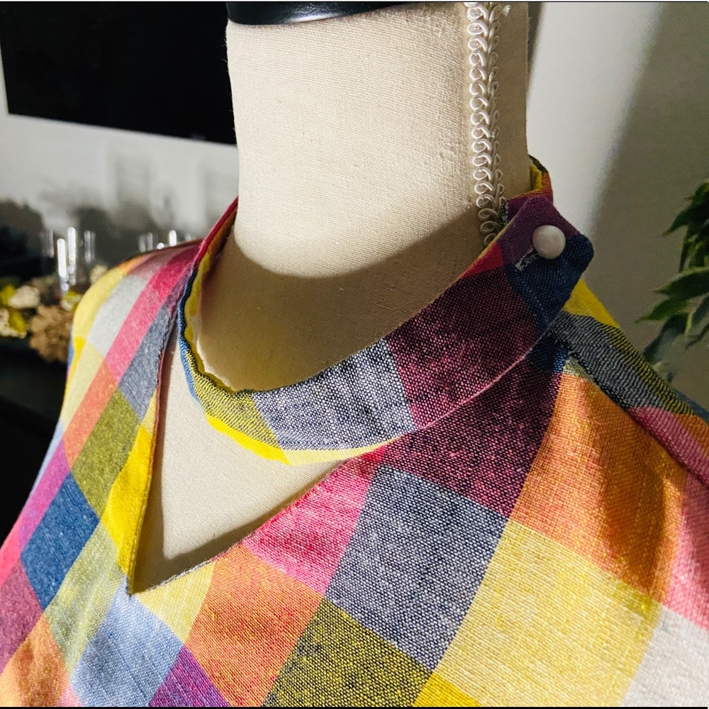 Color Block Plaid Top - Picture 3 of 8
